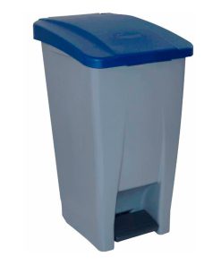 Papelera ruedas pedal 60 azul